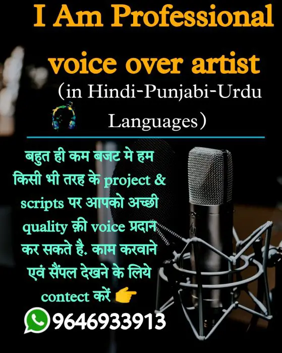 Hindi voice over artist 